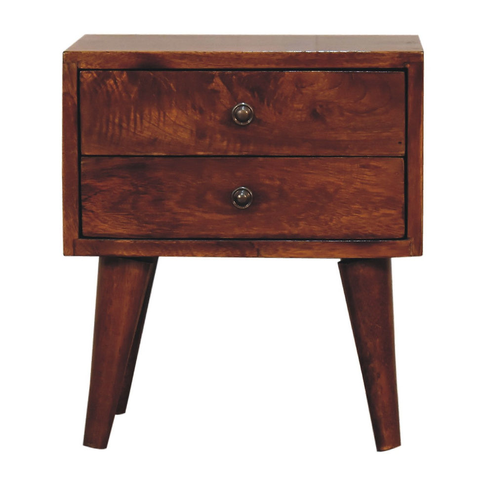 Mini Chestnut Modern Bedside Table