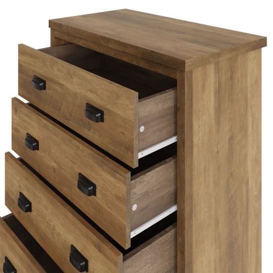 Thumbnail: Staplefield Wooden Chest Of 4 Drawers In Knotty Oak