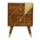 Thumbnail: Gold Geometric Chestnut Bedside Table