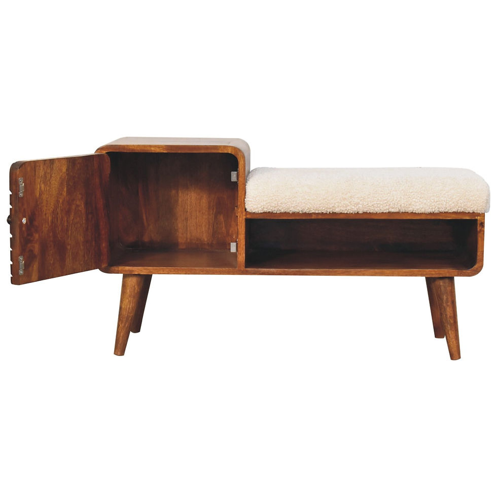 Thumbnail: Boucle Carved Chestnut Telephone Table