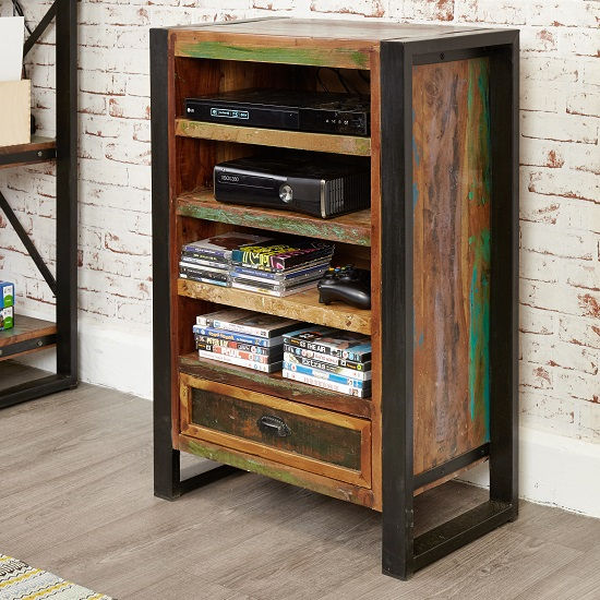 Leipzig Urban Chic Wooden Entertainment Cabinet