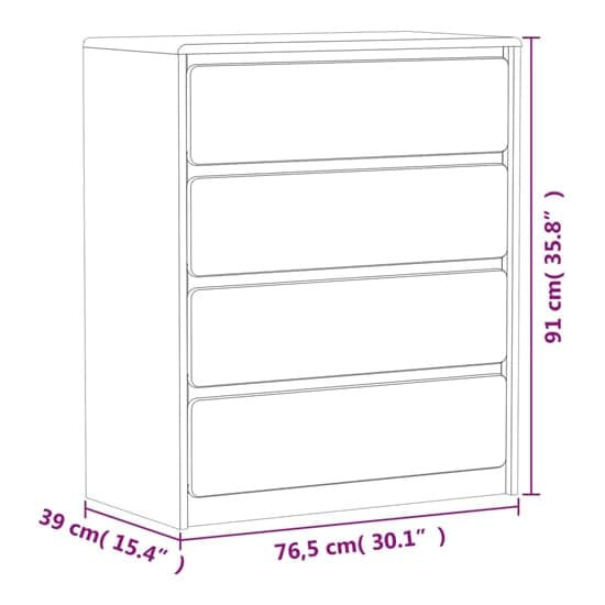Thumbnail: Risca Wooden Chest Of 4 Drawers In Oak
