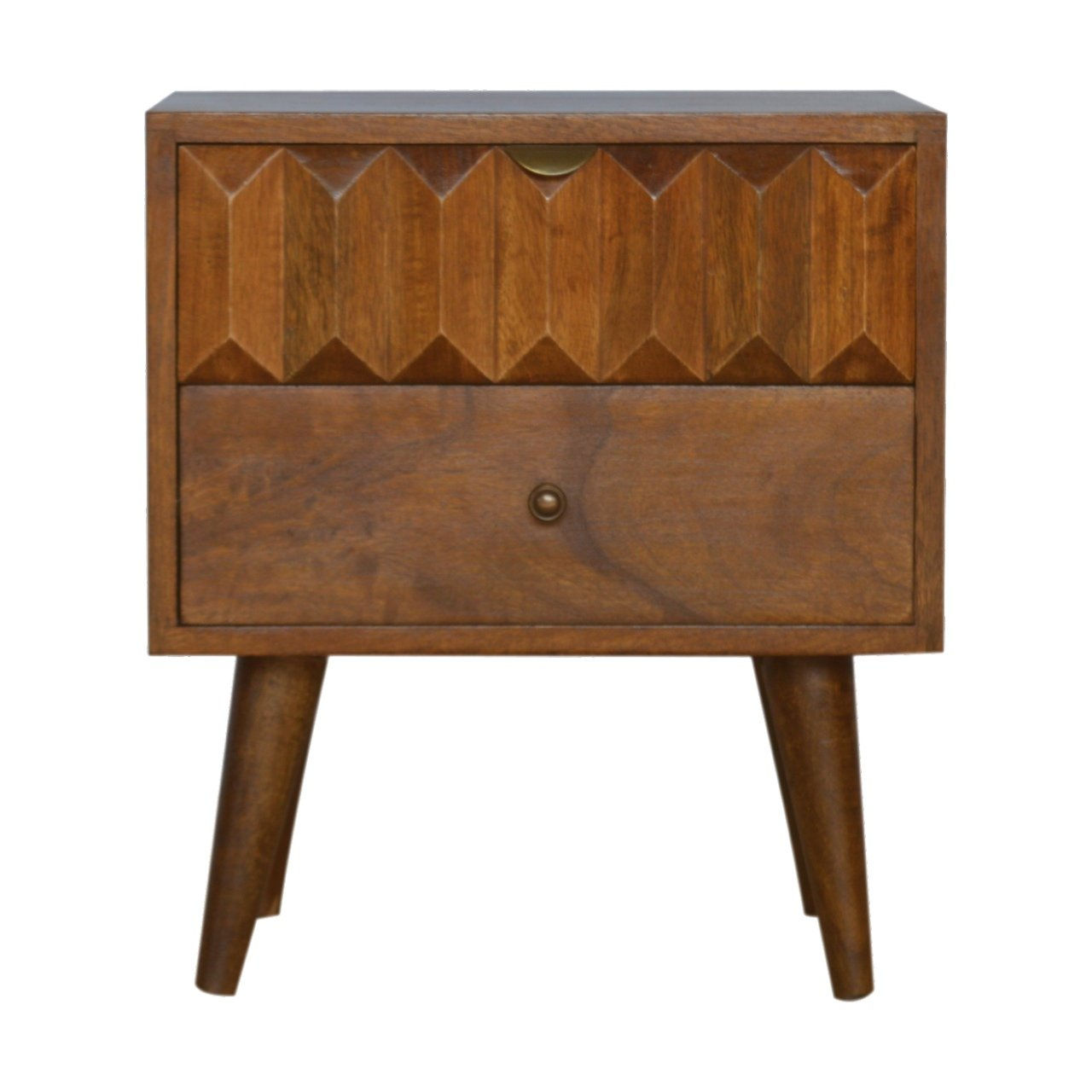 Chestnut Prism Bedside Table