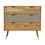 Thumbnail: Sleek Cement Brass Inlay Chest of Drawers