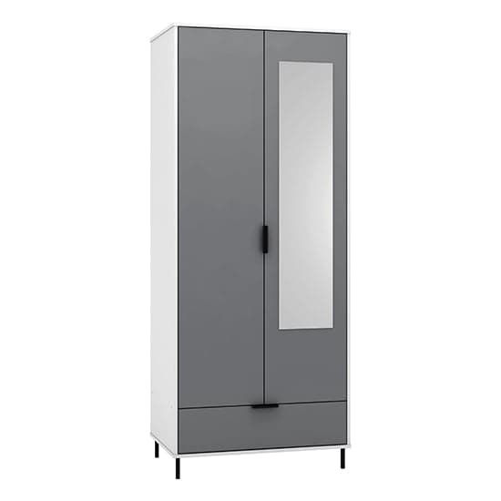Magra Mirrored Gloss Wardrobe With 2 Doors