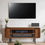 Thumbnail: Perciato Mango Wood TV Stand With Shelf In Walnut