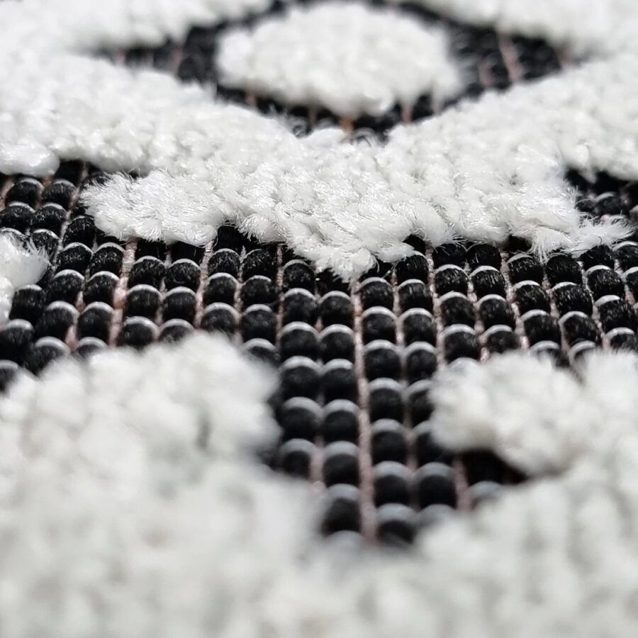 Thumbnail: Outdoor Rug Black and White Cream Diamond