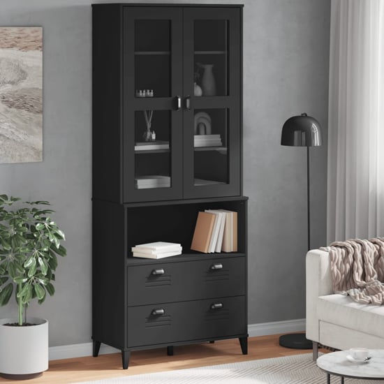 Thumbnail: Golborne Wooden Display Cabinet With 2 Drawers