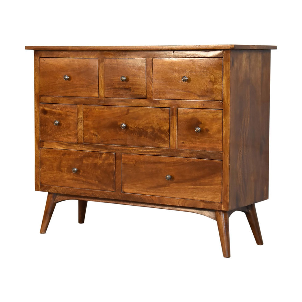 Thumbnail: Chestnut Solid Wood 8 Drawer Chest