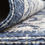 Thumbnail: Cotton Rug Navy Grey Oriental