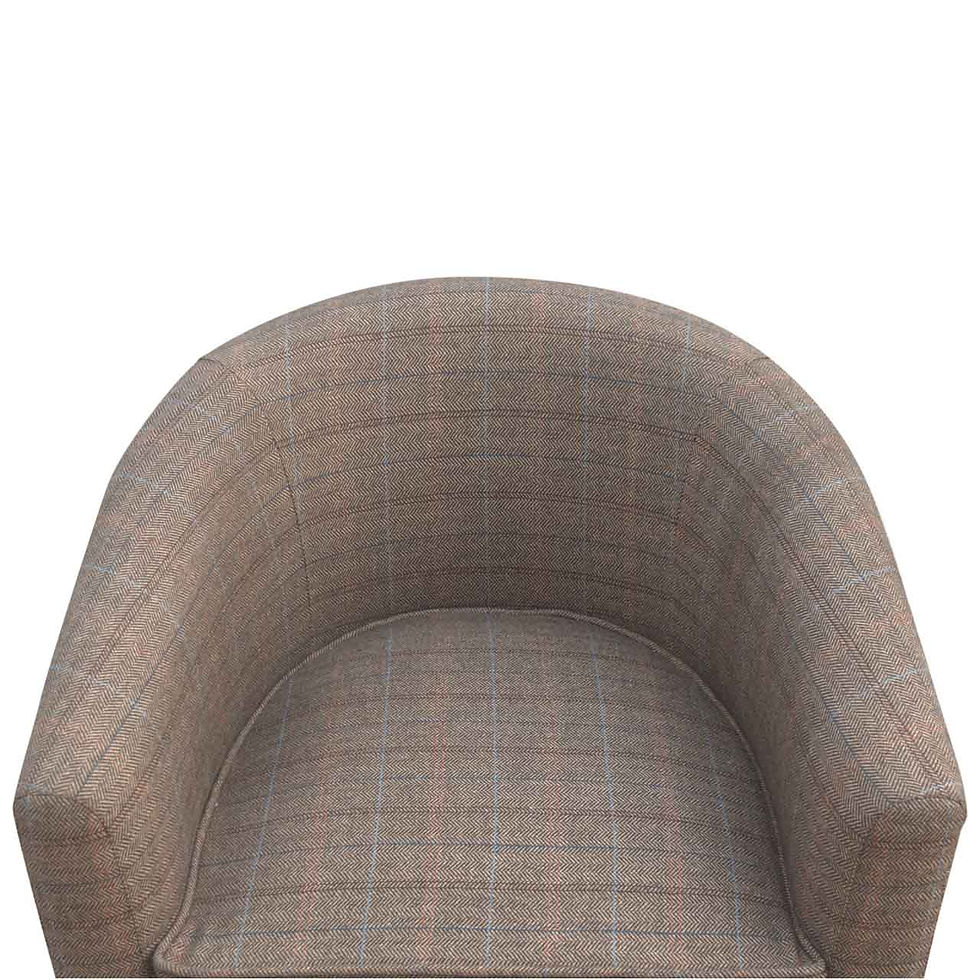 Thumbnail: Upholstered Tweed Tub Chair