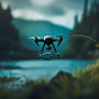 Create a small logo of a drone with some sort of fishing rod or fish element with it(1).jp