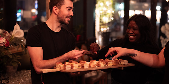 Cocktail dînatoire entreprise Paris — bouchées maison chef Shake n' Smash