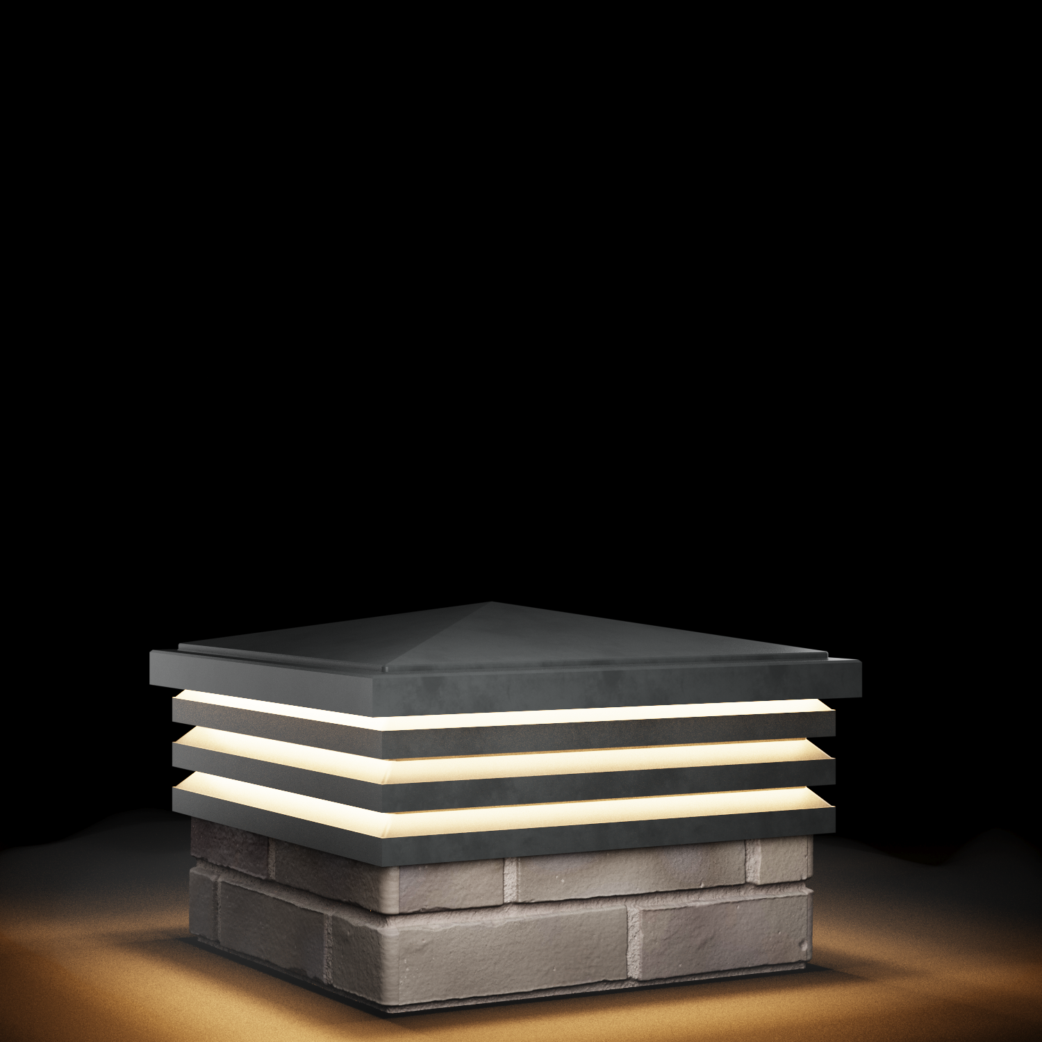 Колпак BONA с посадкой на 1,5 кирпича c подсветкой