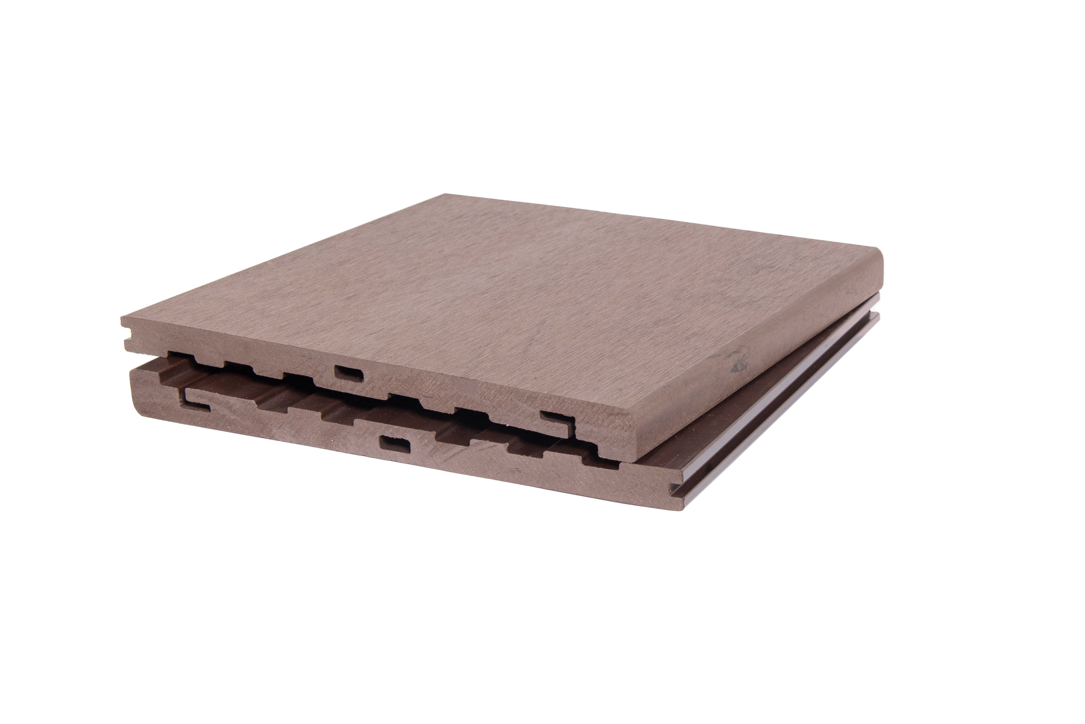 Ступень МАССИВ из ДПК BRUSHING MIX 20х320х2900 мм, Коричневый