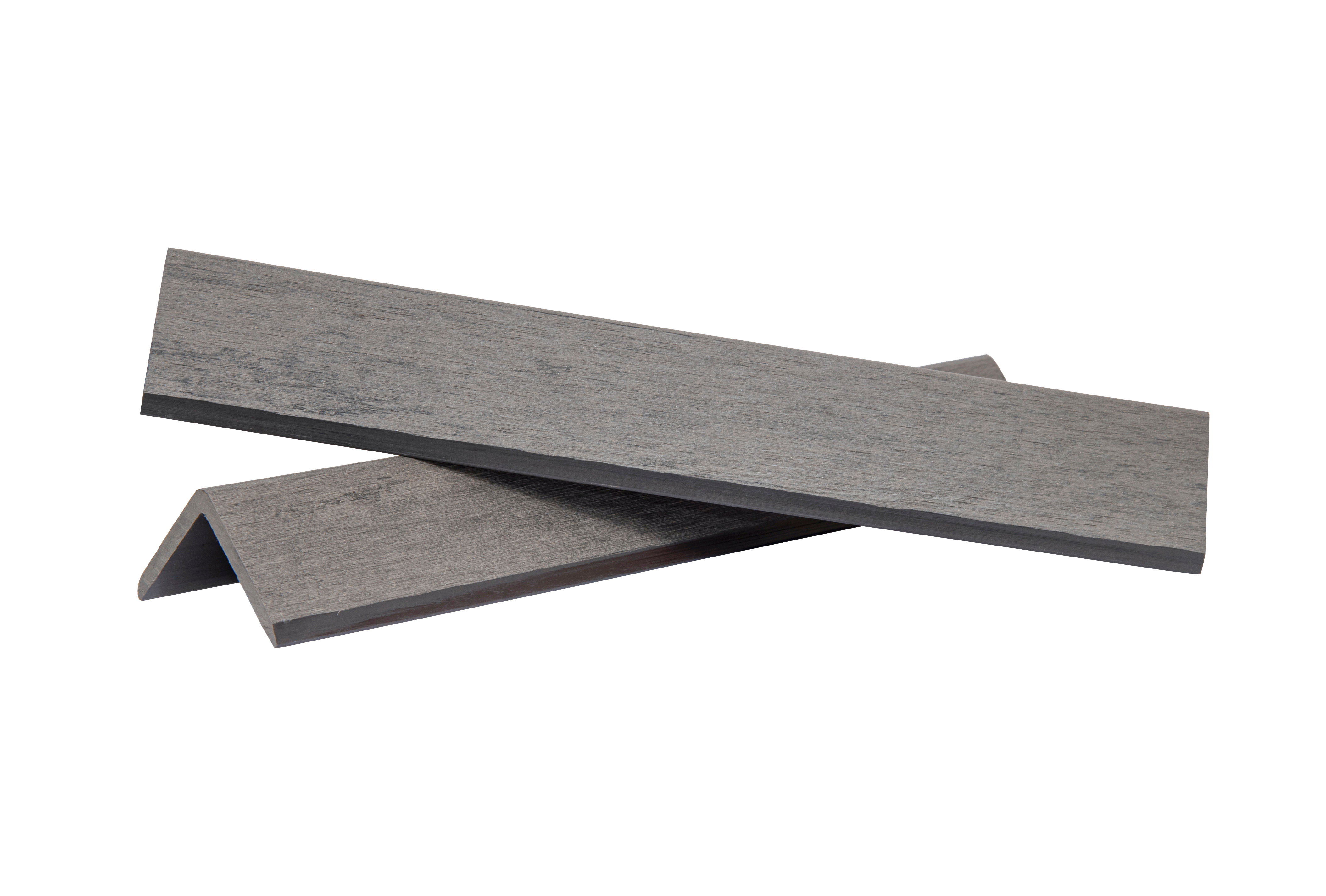 Уголок завершающий шлифованный из ДПК 45х45х2900 мм, Серый