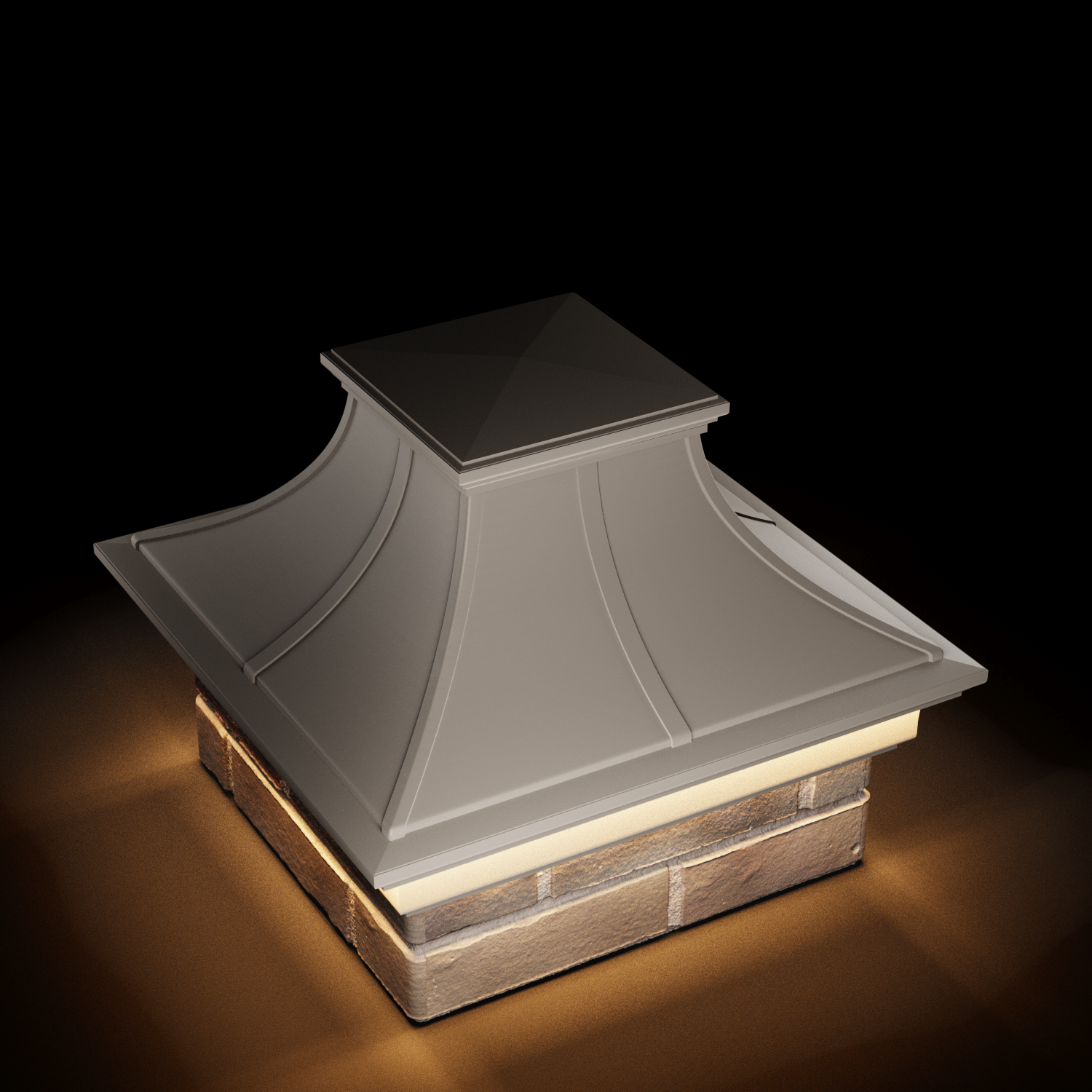 Колпак Monblan Premium с посадкой на 1,5 кирпича с LED подсветкой