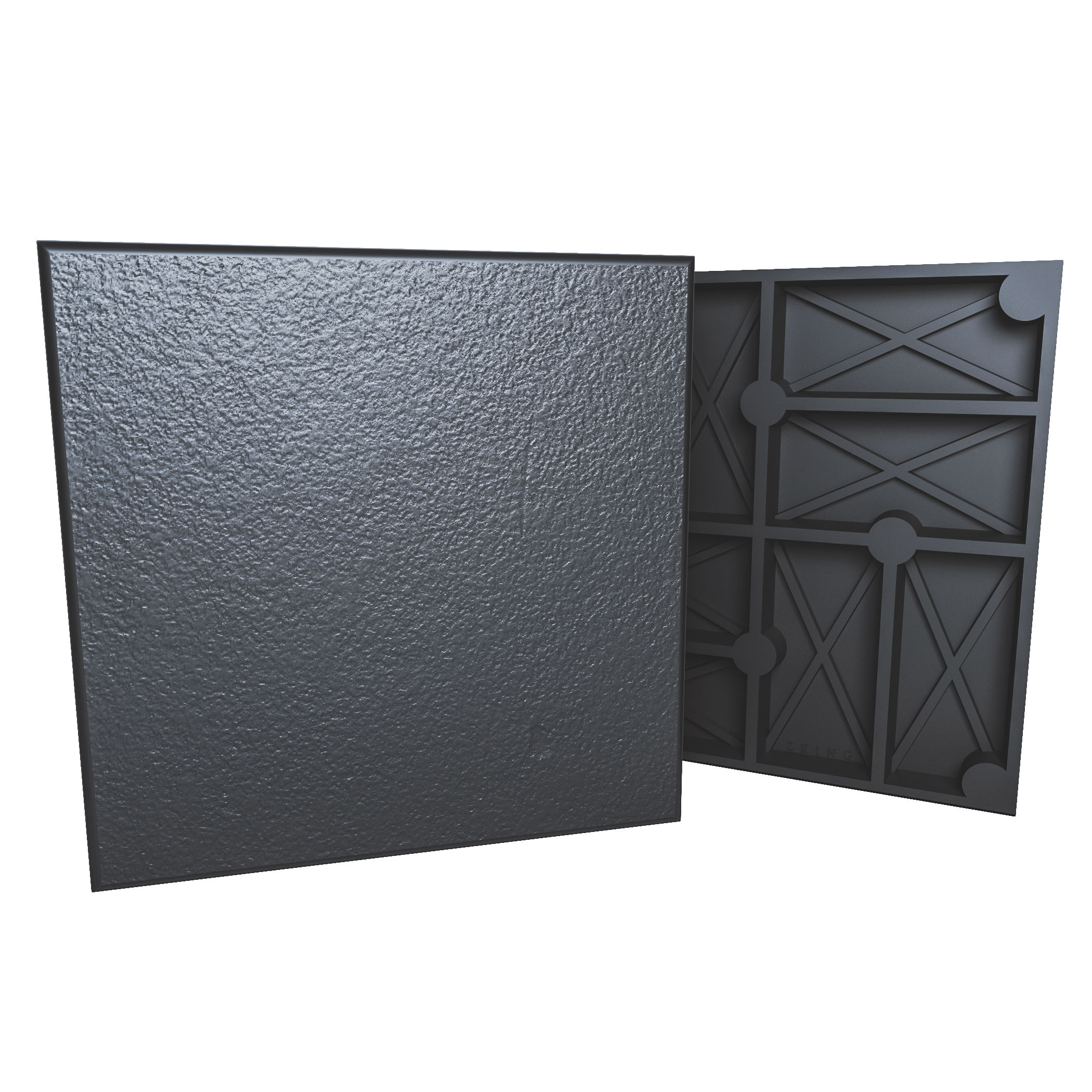 Тротуарная плитка полимерно-композитная Stone 330×330×30 мм, чёрный