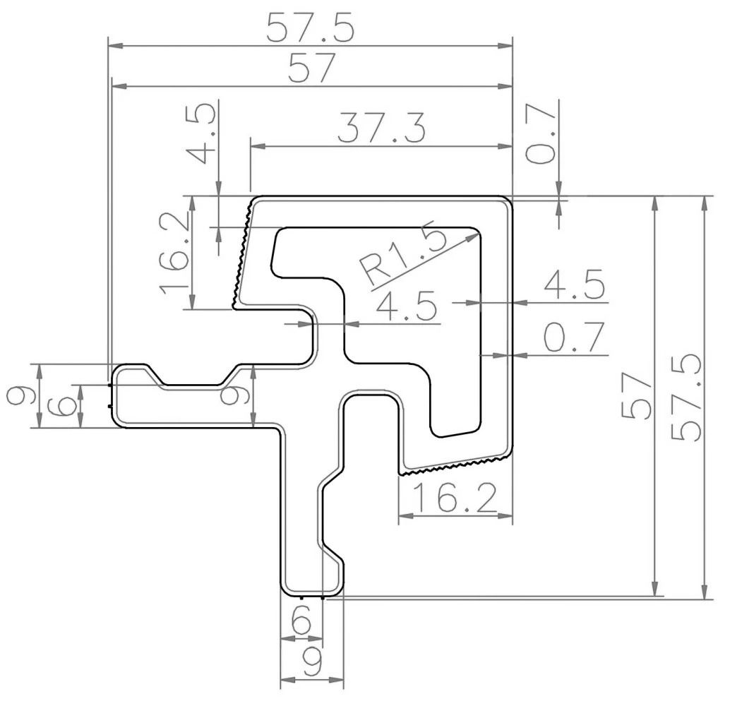 Угол внешний из ДПК CO-EX MIX для фасадной панели 57х57х3600мм, Белый