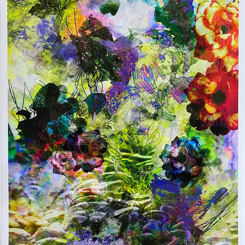 mixed media painting collage
