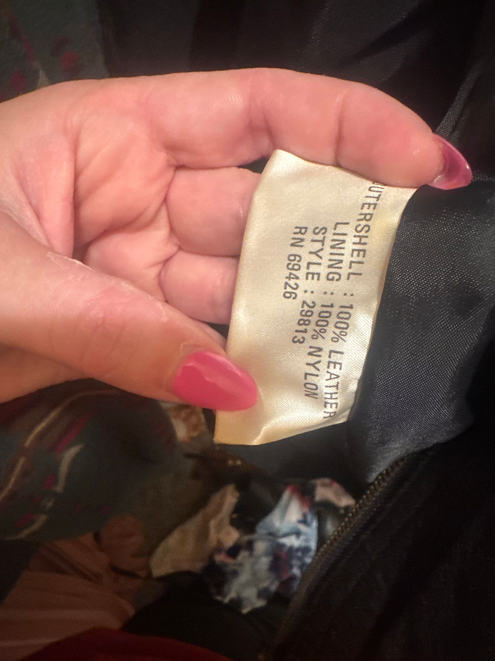 Thumbnail: Vintage 90s Black Leather Bomber Jacket Medium