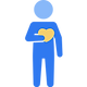 Icone stickman bleu