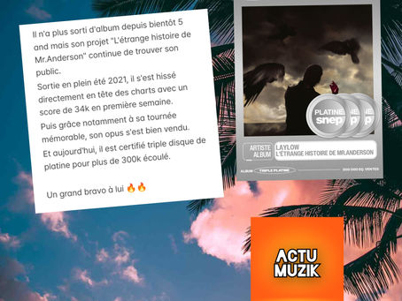 Laylow dépasse les 300K avec "LHDMA"