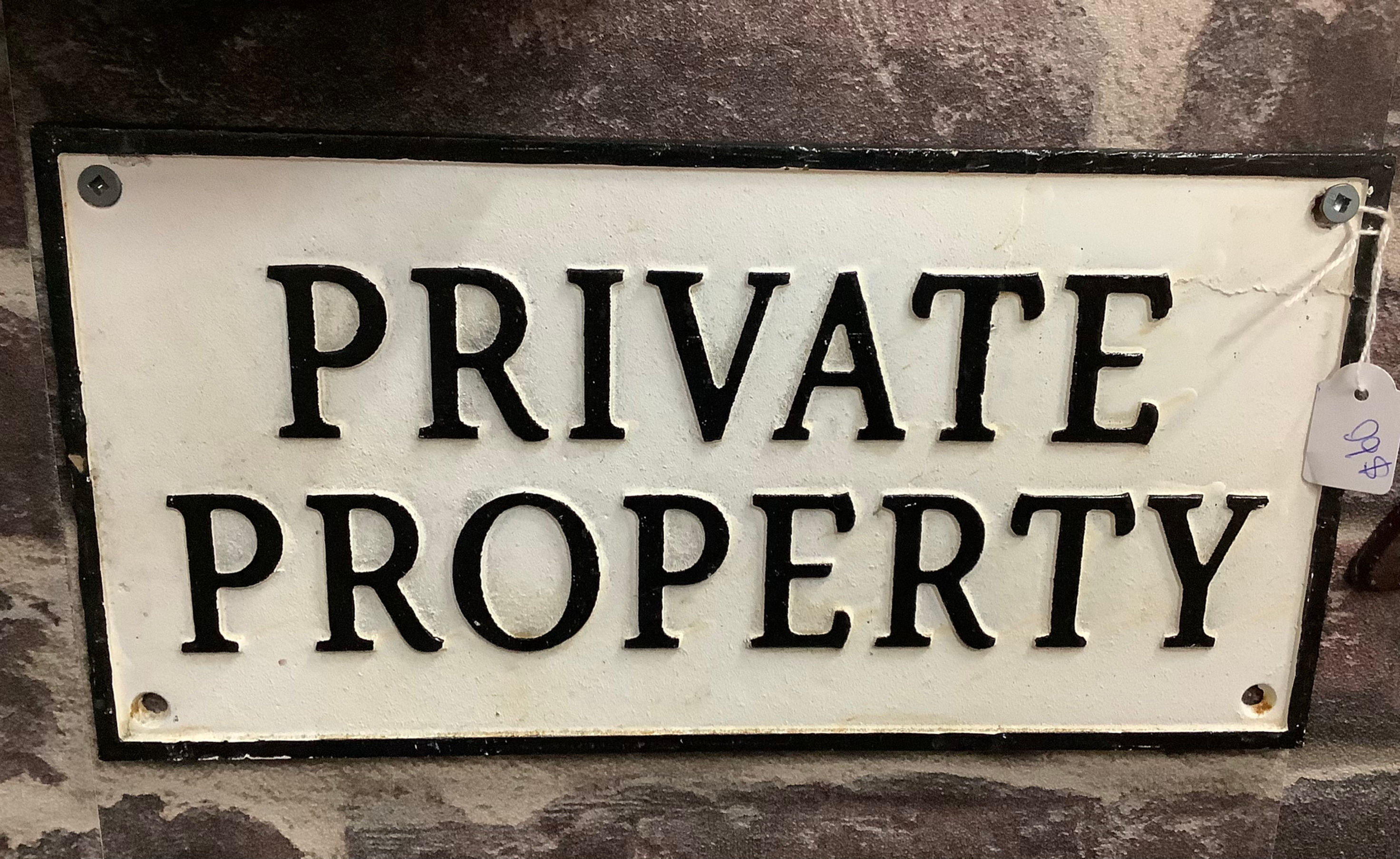 Private property sign