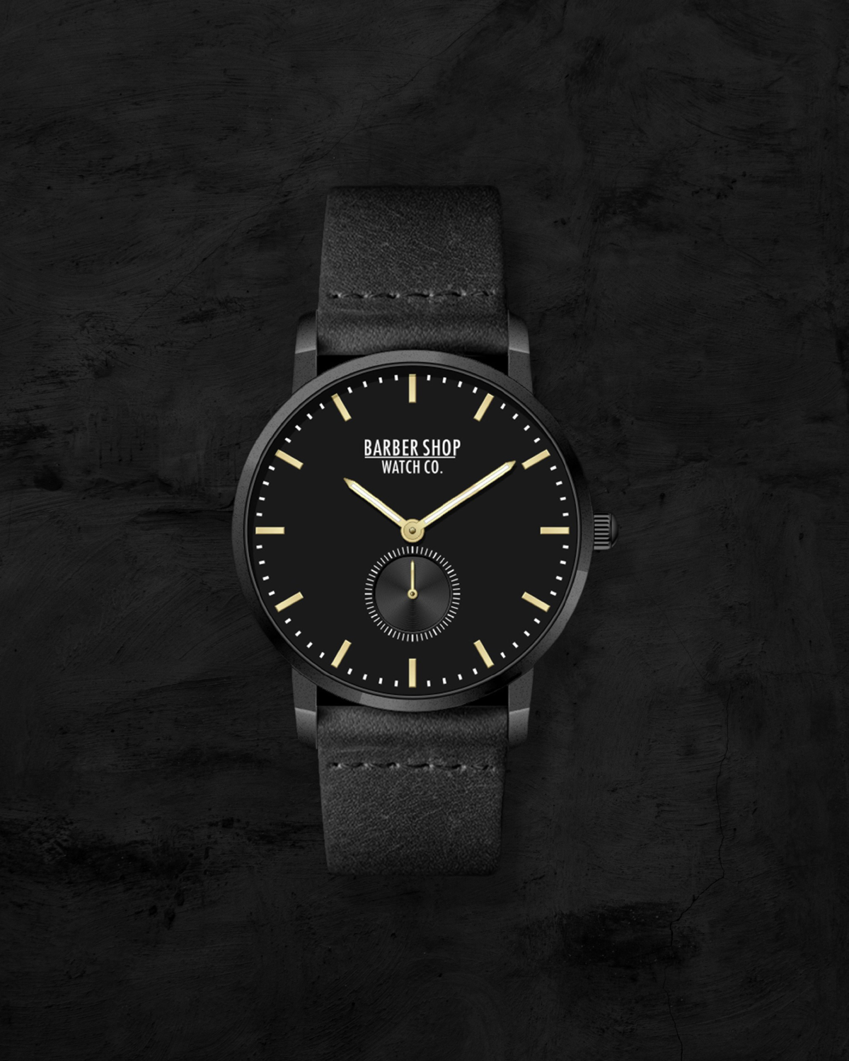 ARH1983 Barber Shop Watch Co. - Black on Black