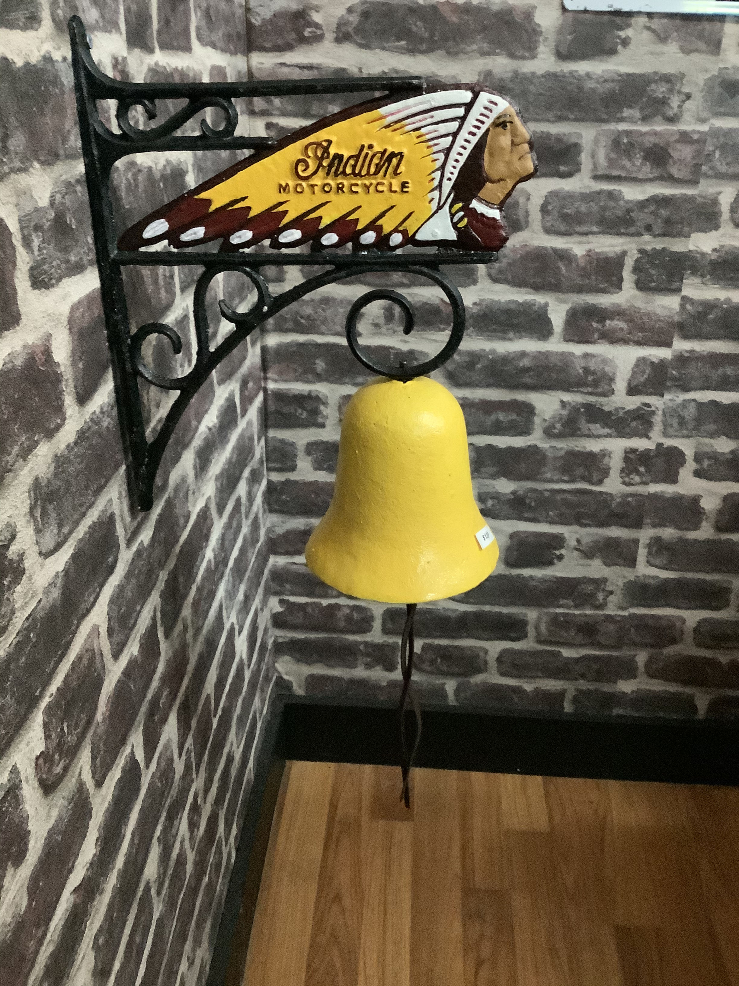 Indian head bell cast iron