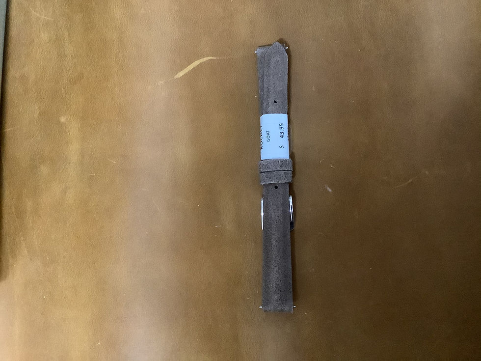 12mm croco grain goat brown leather  band