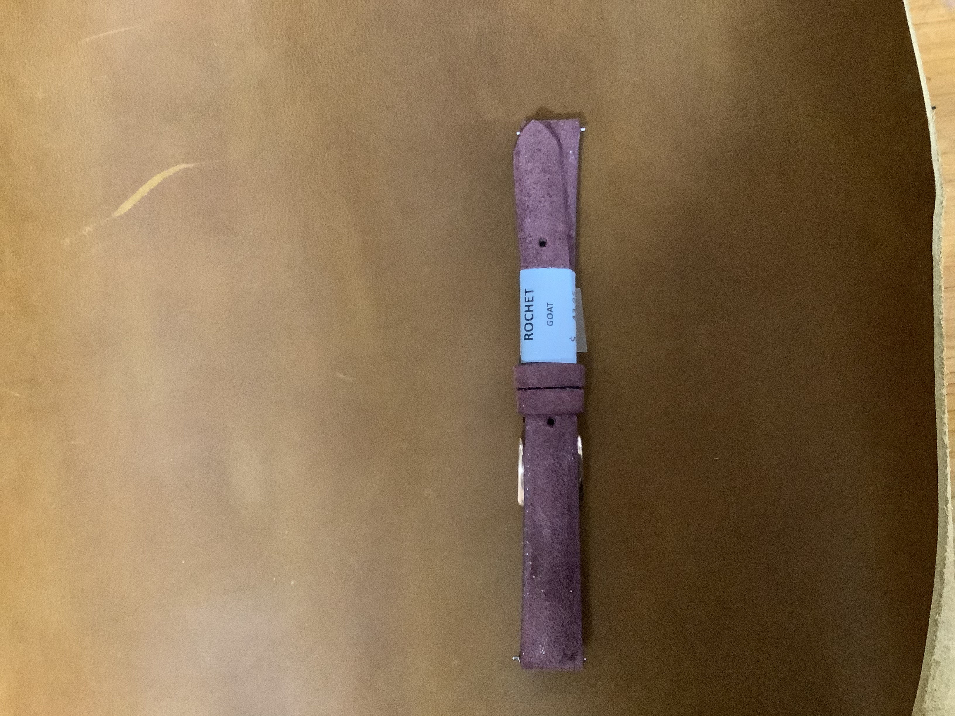 12mm croco grain goat burgundy leather band