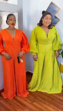 Thumbnail: Pleated Wide Leg Palazzo Jumpsuit  Embellished  Womenswear 