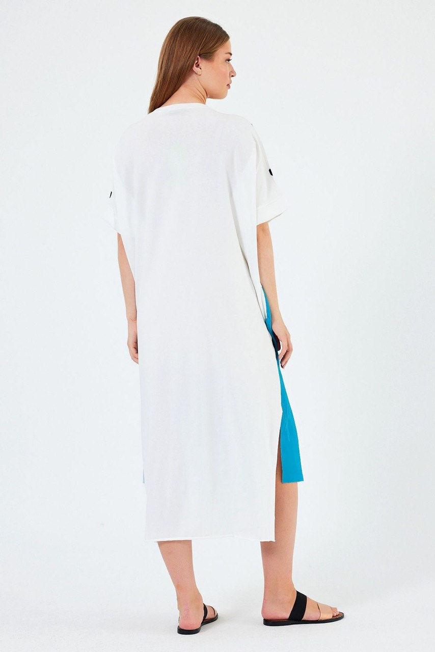 Miniatura: Graphic Hi Low Causal Woman Dress Womenswear