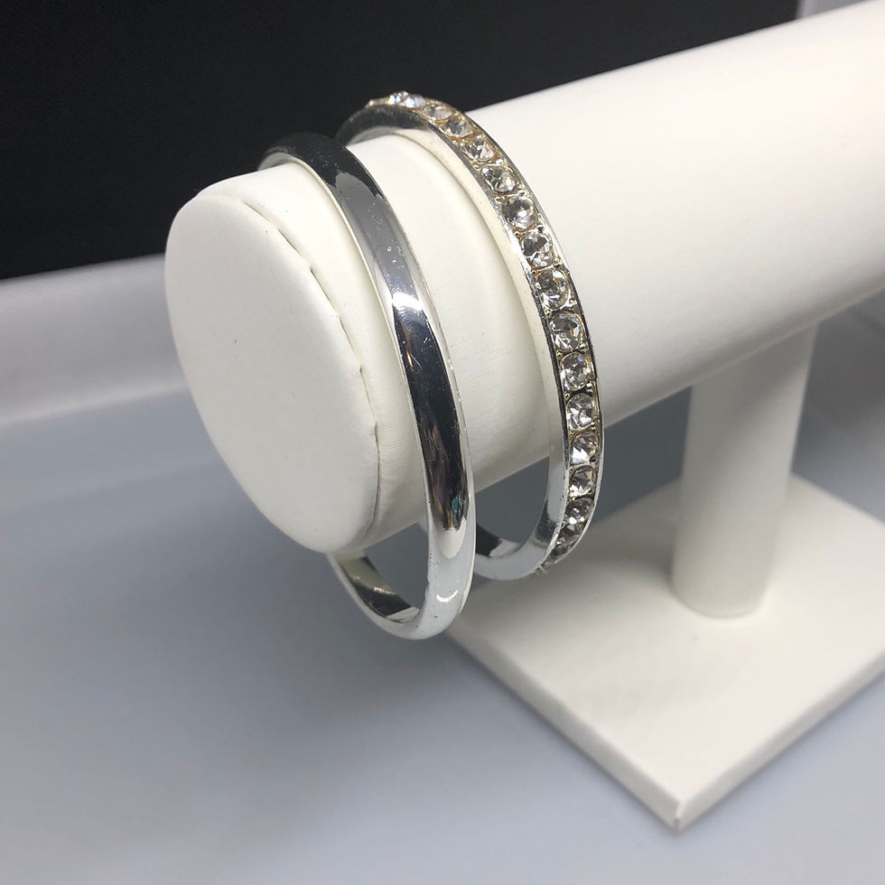 Миниатюра: Diamanté and Plain 2PCS Set Bangle 