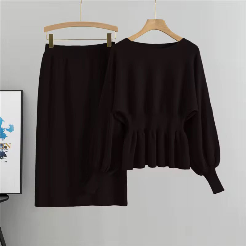 Thumbnail: Women’s Peplum Top & Midi Skirt Co-Ord Set | Elegant Two Piece Outf
