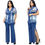 Thumbnail: Co-ord Frayed Raw Jeans Lace Blouse Beaded Jeans Womenswear 