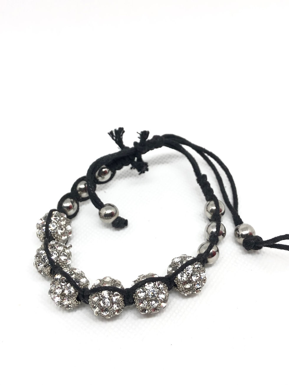 Crystal Diamanté Balls Adjustable Bracelet 