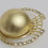 Thumbnail: Pendant and Earring CZ Crystal Dome Design Gold Plated Set