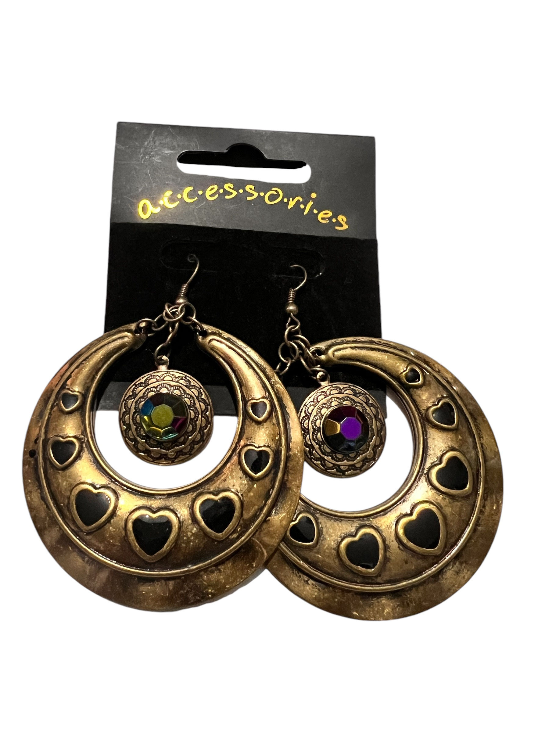 Burnished Gold Tone Earring 
