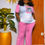 Miniature : Acid Wash Graphic T-Shirt and Trouser  Co-Ord Womenswear 
