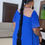 Miniaturebillede: Asymmetric Elegant Short Sleeve Dress  In Royal Blue Womenswear 