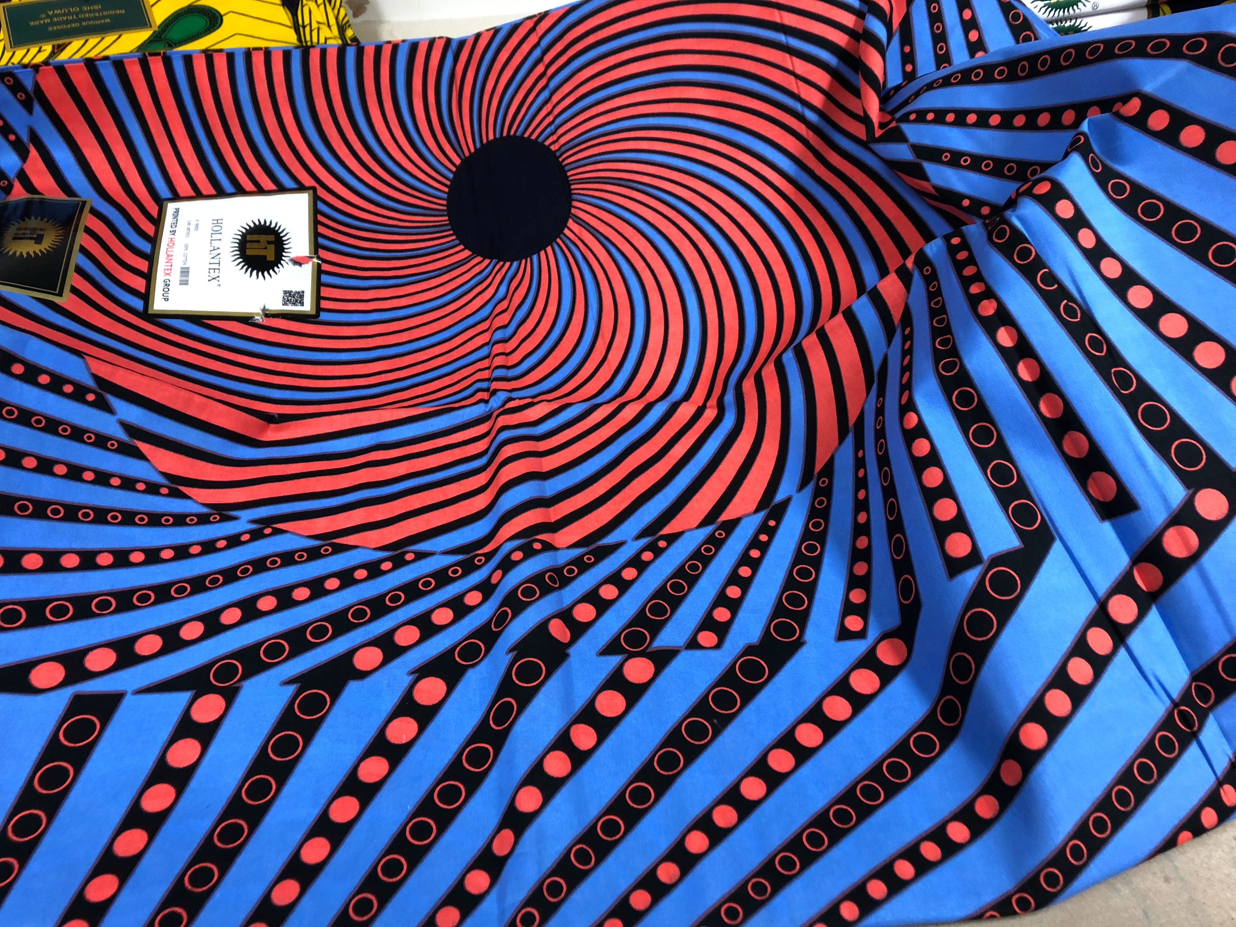 Swirl Pattern Multi Colour Africa Ankara Wax print fabric