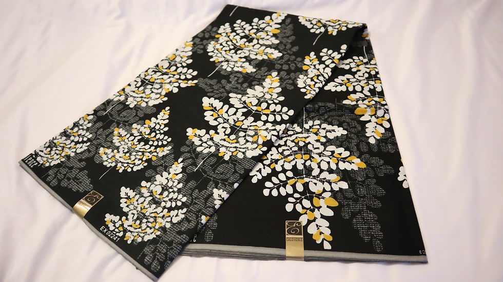 Thumbnail: Leaf Detail African Ankara Print Excellence Fabric Sold By The Yard