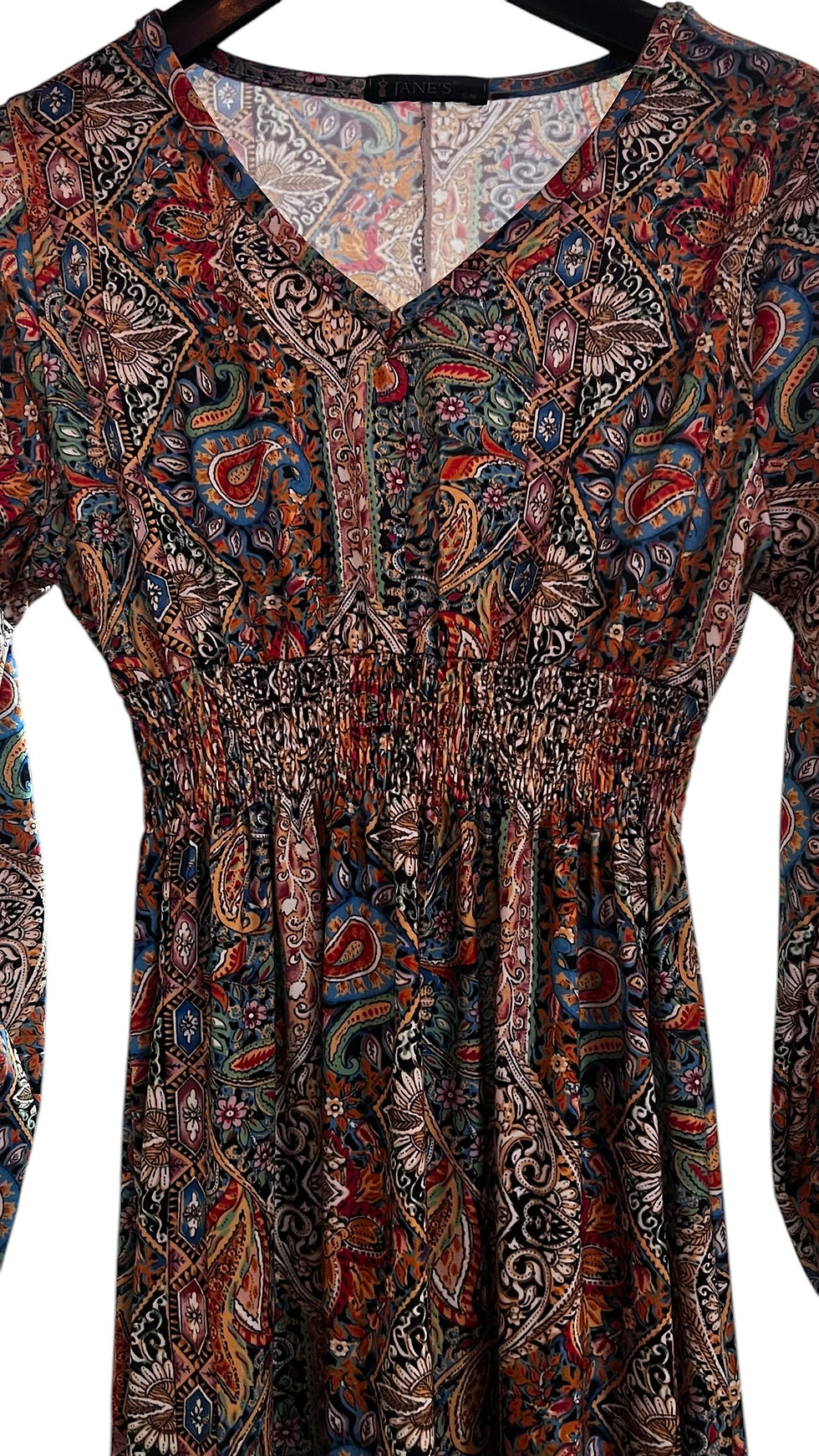 Thumbnail: Women Floral Long sleeves V-Neck Dress Womenswear 