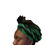 Miniatura: Auto Gele Green Twist Detailed Aso Oke Headtie Nigeria Auto Gele
