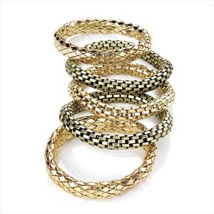Thumbnail: 5 Pics Chain Elasticated Bracelet Jewellery 