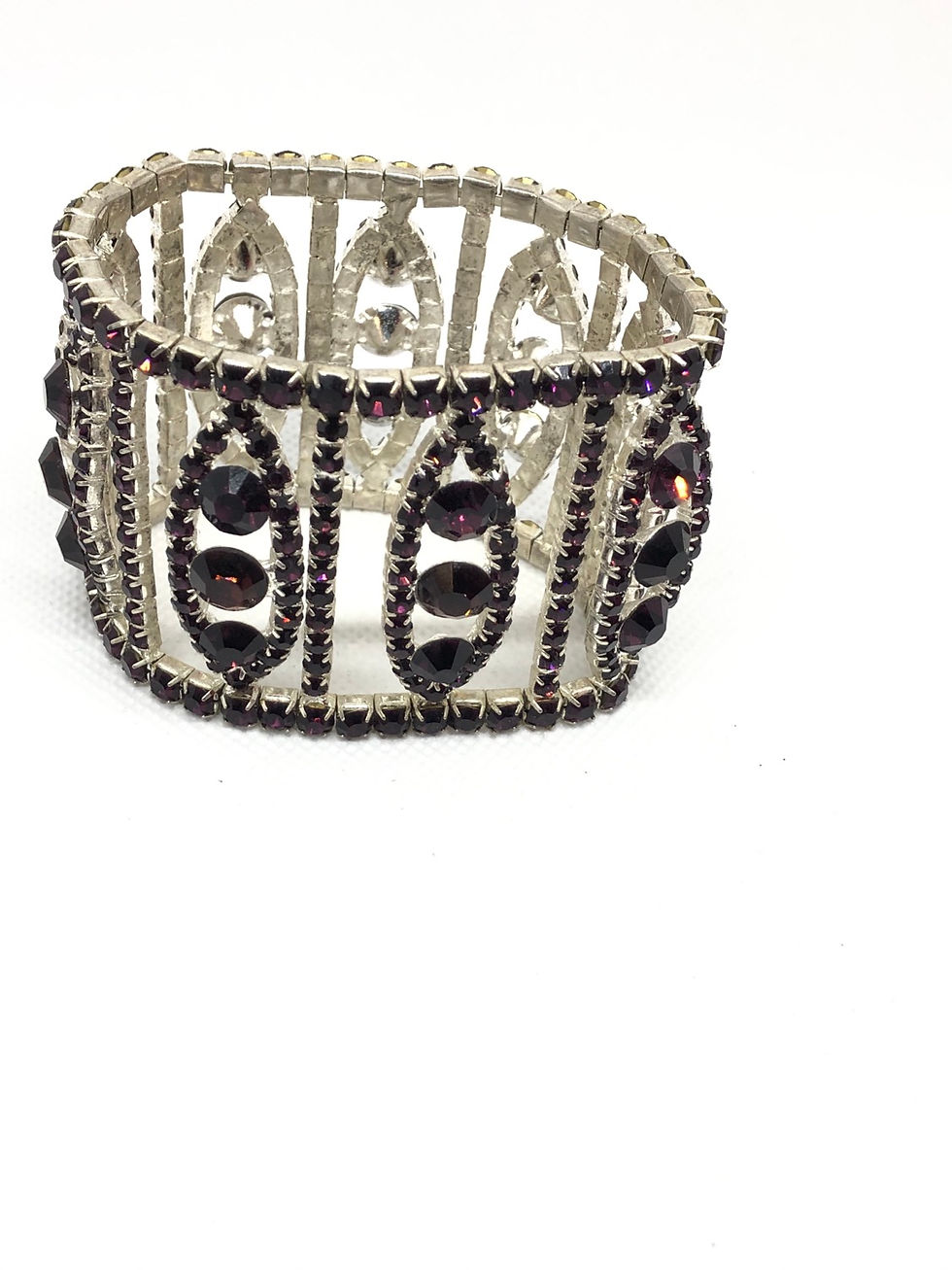 Dazzling Purple Diamanté Crystal Elasticated 