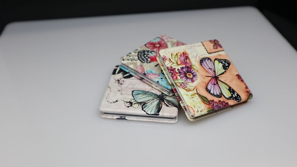 Miniatura: Compact Mirrors, Hand/Pocket Mirrors, Makeup Compact Mirrors, Butterfly Design