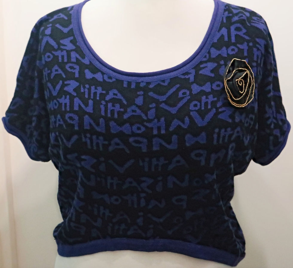 Thumbnail: Crewneck Jumper, U-Neck Jumper, 2 Pieces Women Jumpers, Purple/Black Jumper